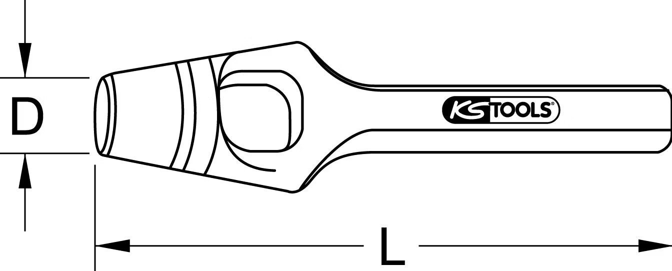 KS TOOLS Screw Hole Punch, Ball Bearing, 20.5mm - View #13