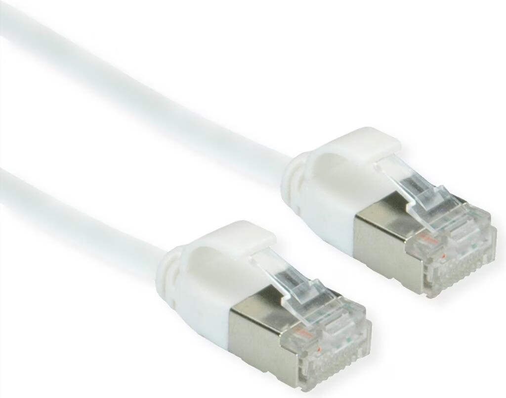 InLine® Cavo patch sottile, Cat.6A, S/FTP, TPE (LSZH) flessibile, PoE, rame (CU), LAN, Ethernet, cavo di rete, RJ45 Gigabit, verde, 0,3 m, 74933G