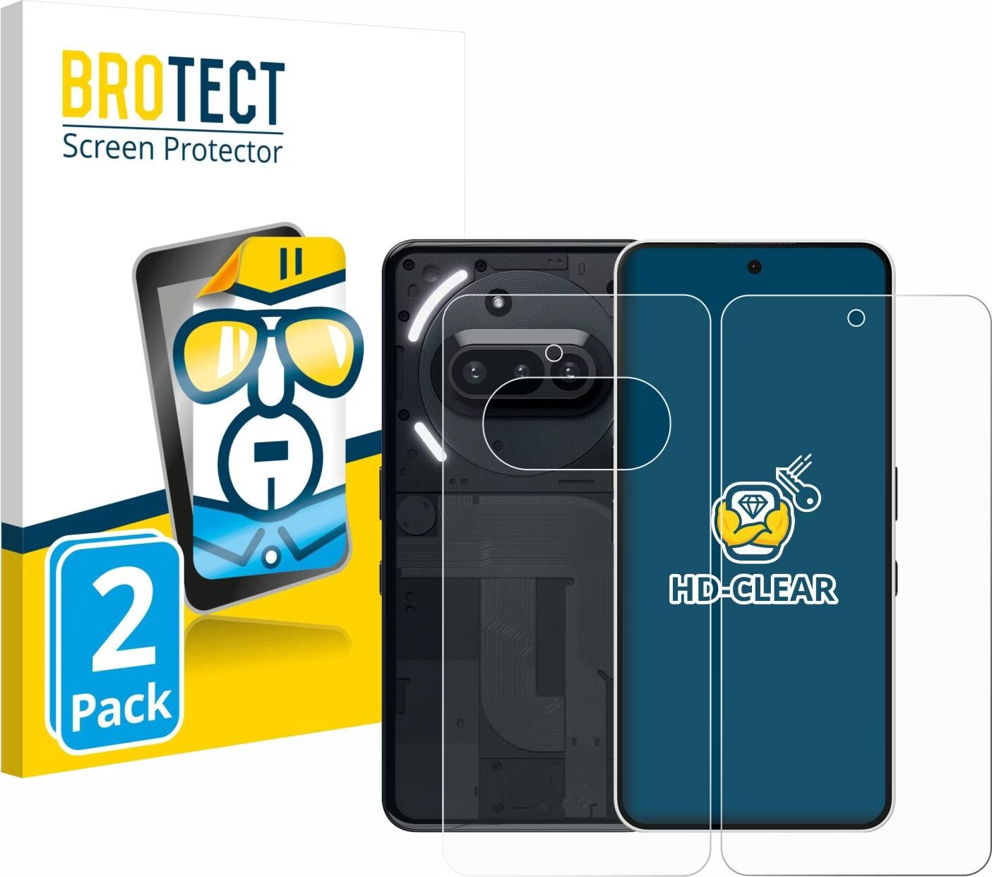 4x Full-Screen per Motorola Moto E15 Pellicola Trasparente Proteggi